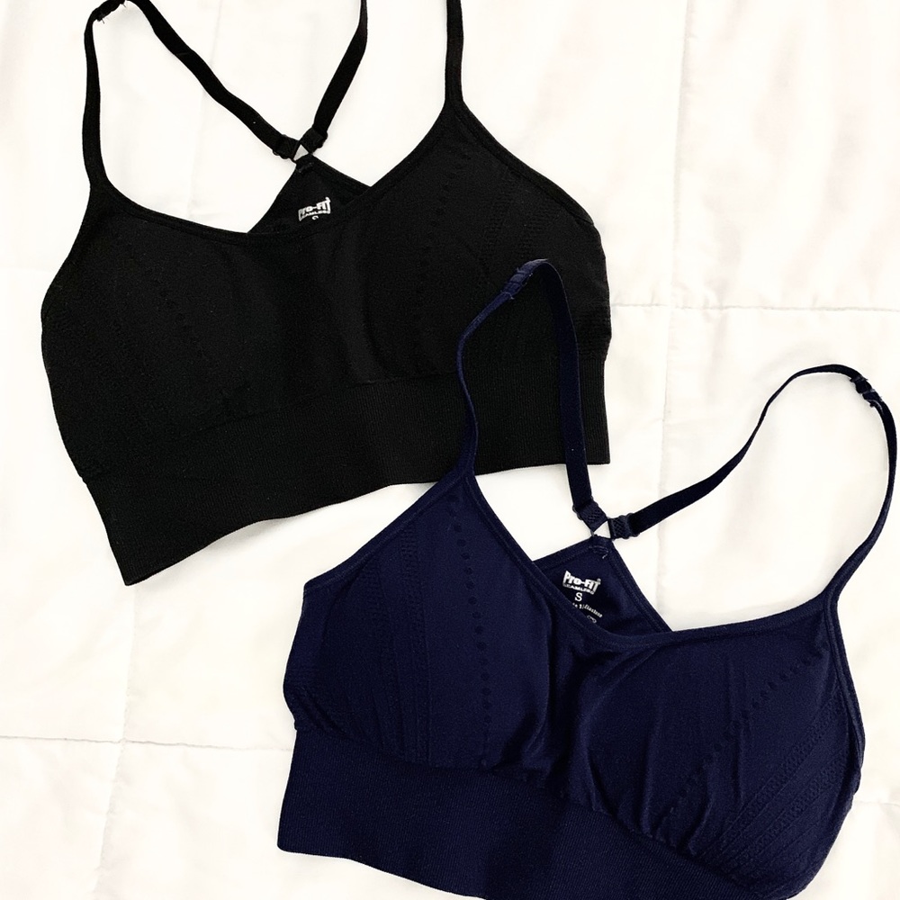 Pro-Fit Black & Navy Sports Bras